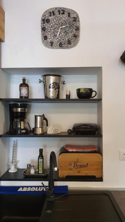 Kuchyň nebo kuchyňský kout v ubytování Franceska apartmani
