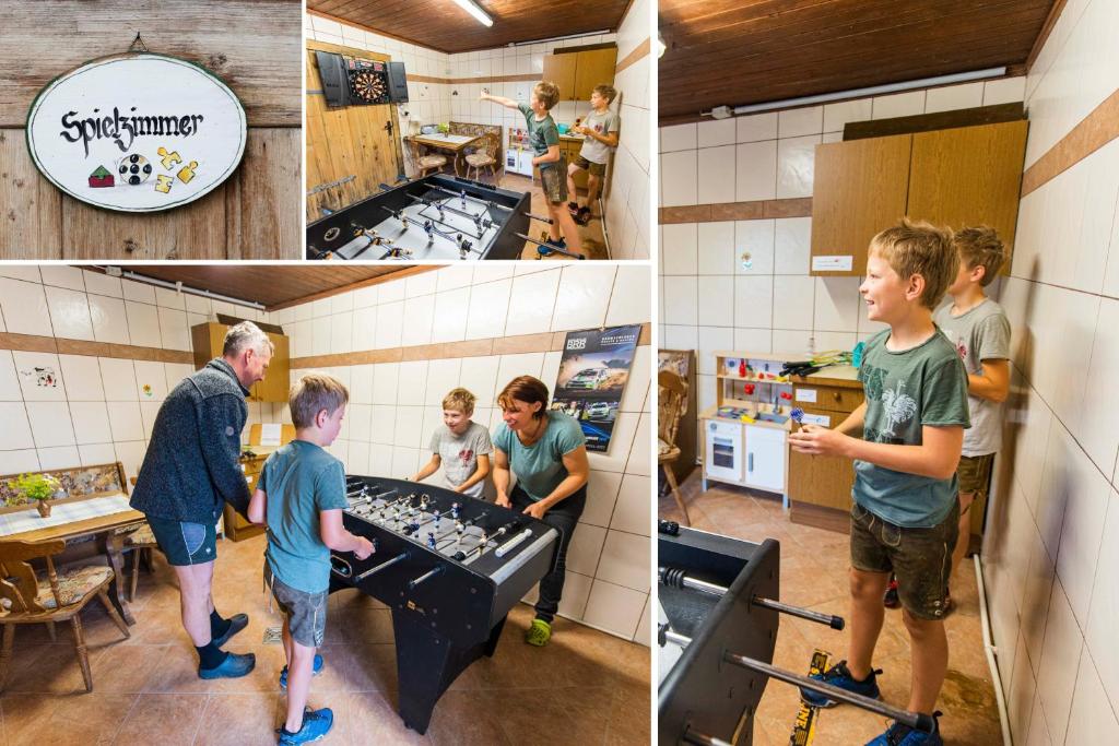 Kuchyň nebo kuchyňský kout v ubytování Ferienhof Kandler