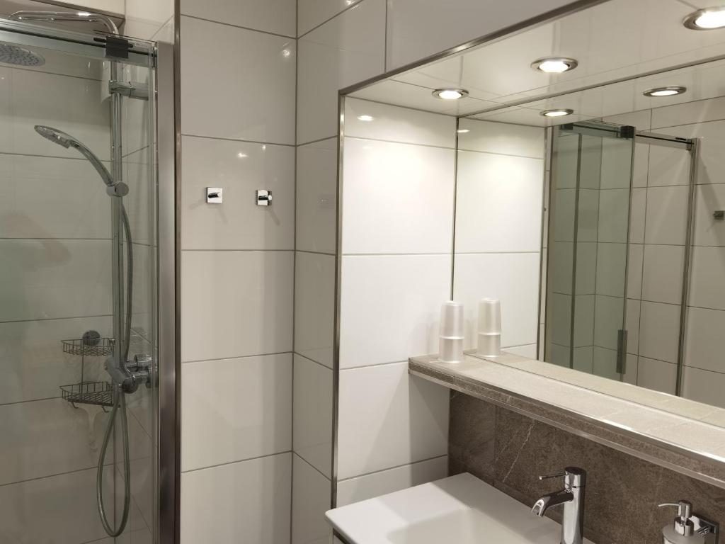 Koupelna v ubytování Haus Pleterski