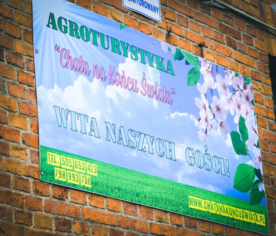 Certifikát, ocenenie alebo iný dokument vystavený v ubytovaní Chata na końcu świata