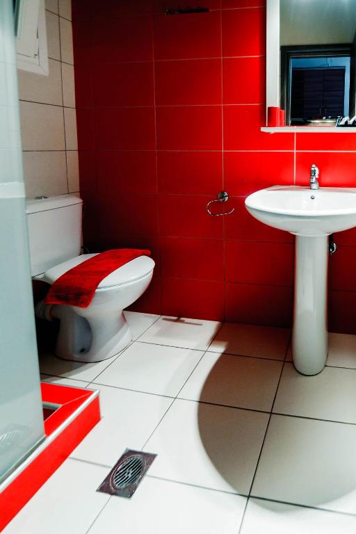Koupelna v ubytování Hotel Torini