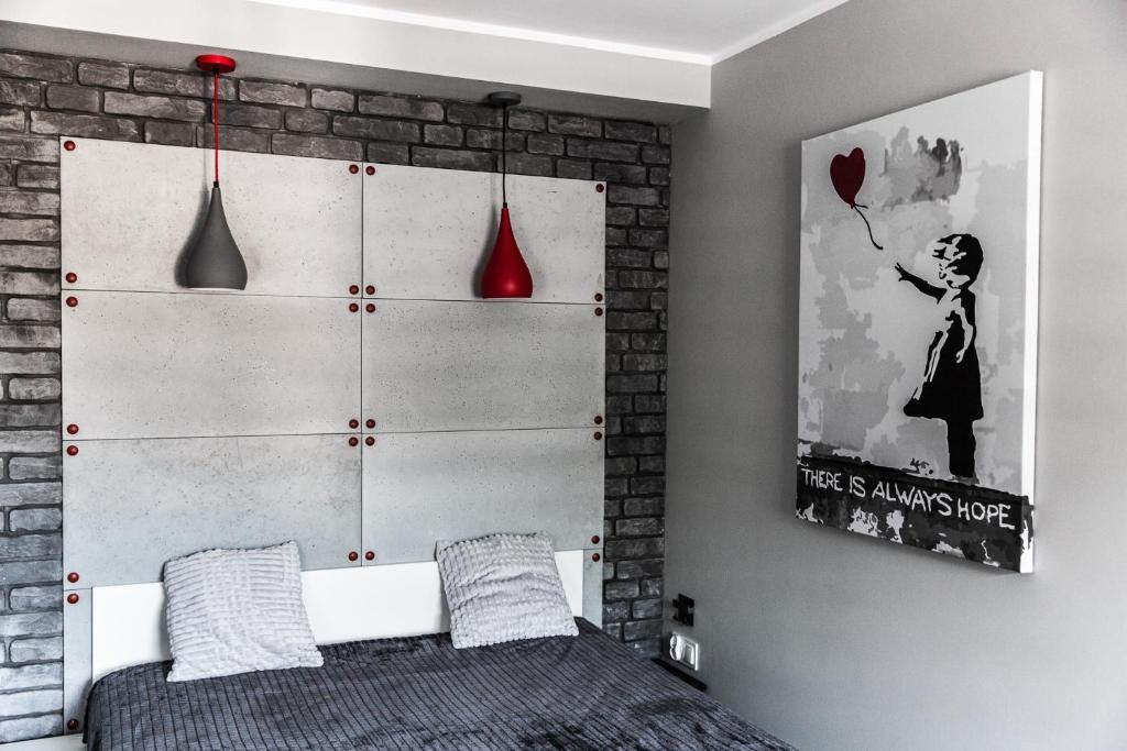 Posteľ alebo postele v izbe v ubytovaní Apartament Chillout