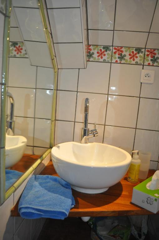 Koupelna v ubytování Eco Gite La Grange
