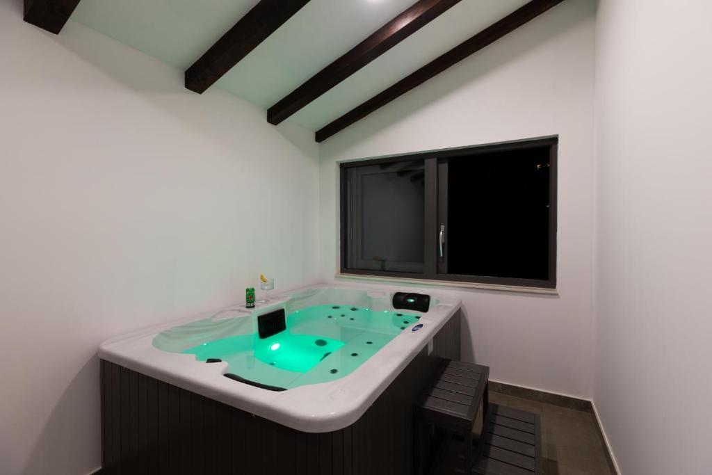 Televízia a/alebo spoločenská miestnosť v ubytovaní Luxury Apartman Tinel