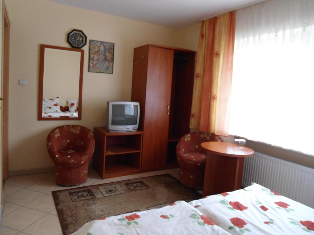 Telewizja i/lub zestaw kina domowego w obiekcie Hotel Pod Platanami