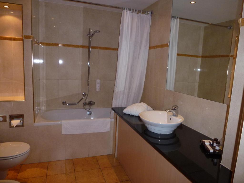 Koupelna v ubytování Hotel Tristar