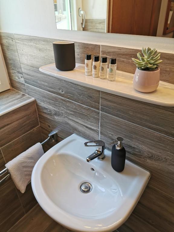 Kúpeľňa v ubytovaní Ferienwohnung Saunahaus
