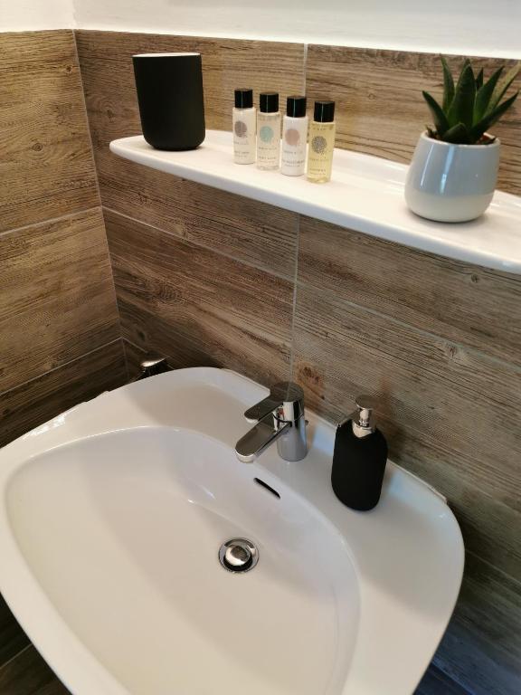 Kúpeľňa v ubytovaní Ferienwohnung Saunahaus