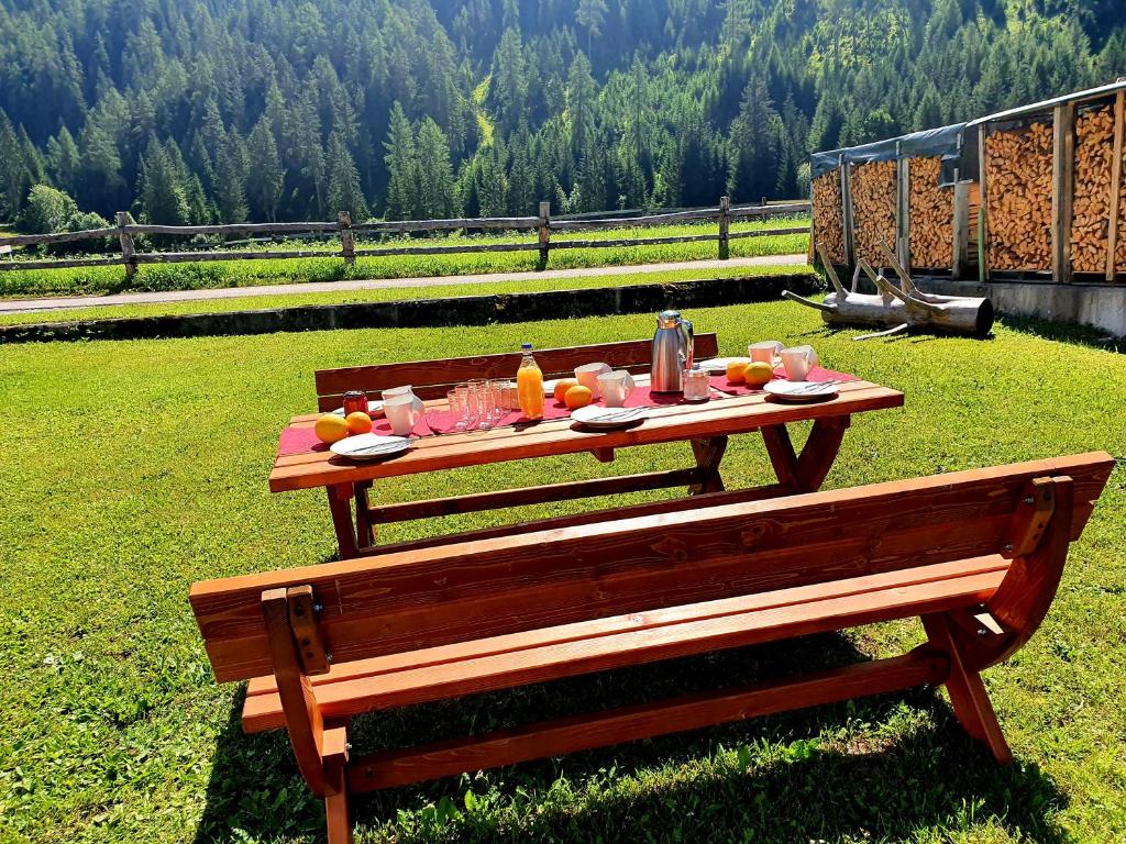 Zahrada ubytování De Nussi's chalet 2