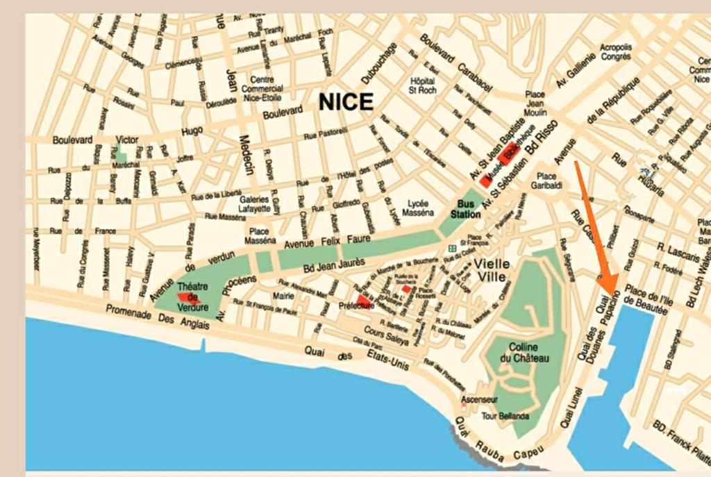 Street Map Of Nice France Apartment Studio Papacino Port De Nice Calme Tram Clim, France - Booking.com