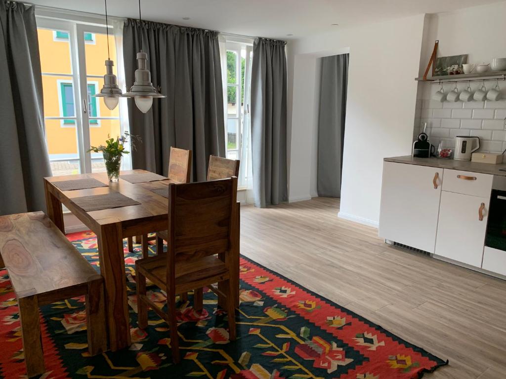 Kuchyň nebo kuchyňský kout v ubytování Appartement Weiss
