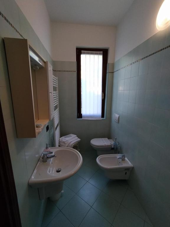 Koupelna v ubytování Albergo Ristorante Orazio