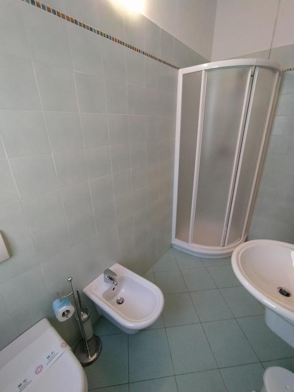 Koupelna v ubytování Albergo Ristorante Orazio