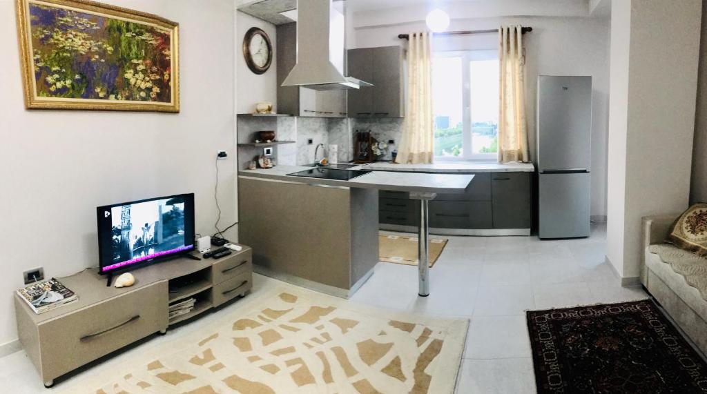Kuchyň nebo kuchyňský kout v ubytování Cappuccino Apartment