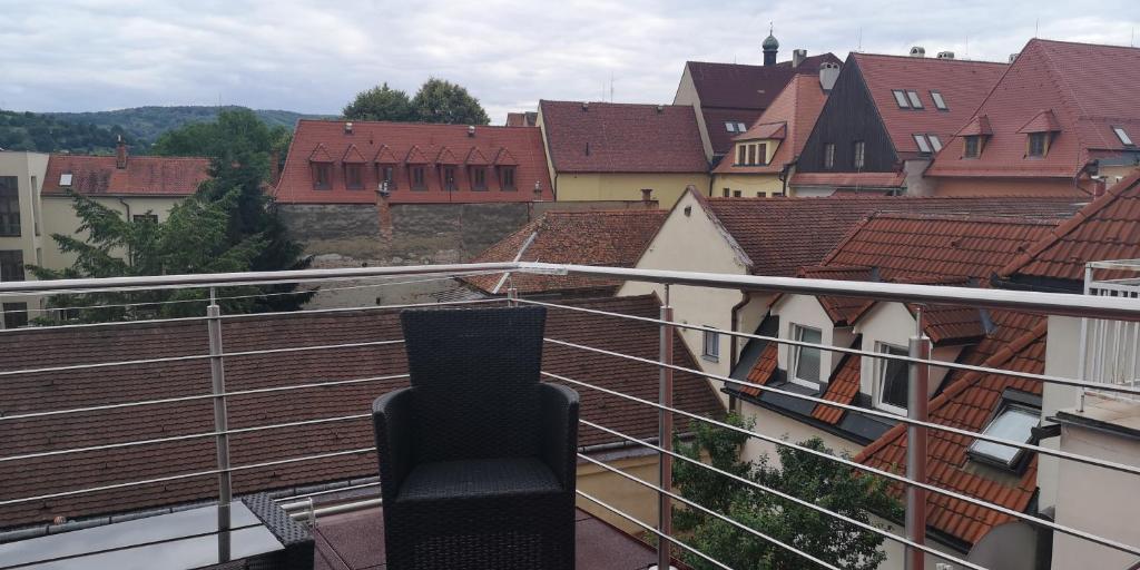 Balkón nebo terasa v ubytování Centrum Apartman S- dom