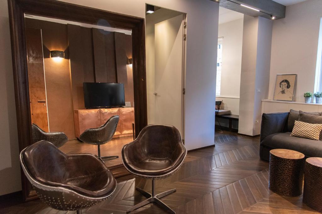 Część wypoczynkowa w obiekcie PONTE VECCHIO LUXURY AND STYLISH APARTMENT