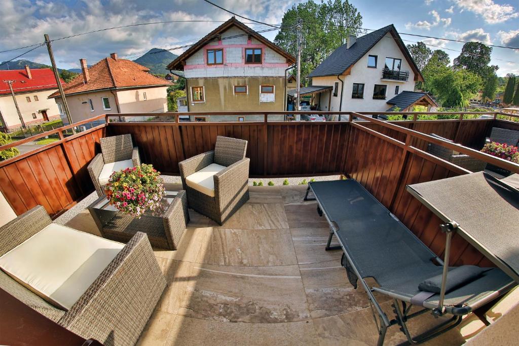 Posezení v ubytování Apartmany za Rohom