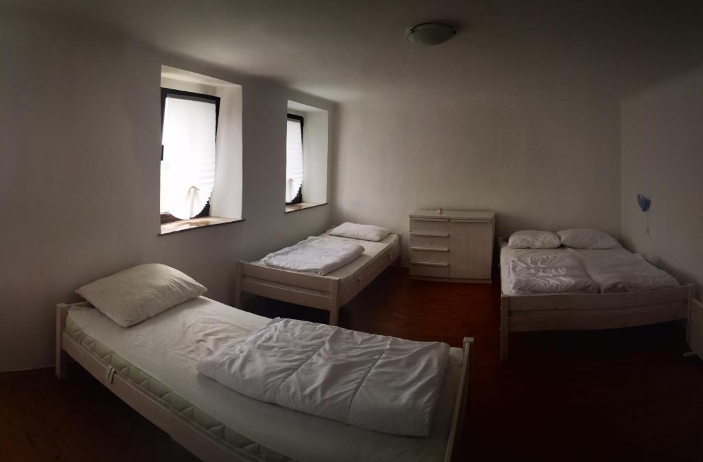 Postel nebo postele na pokoji v ubytování Hiša Šucarija