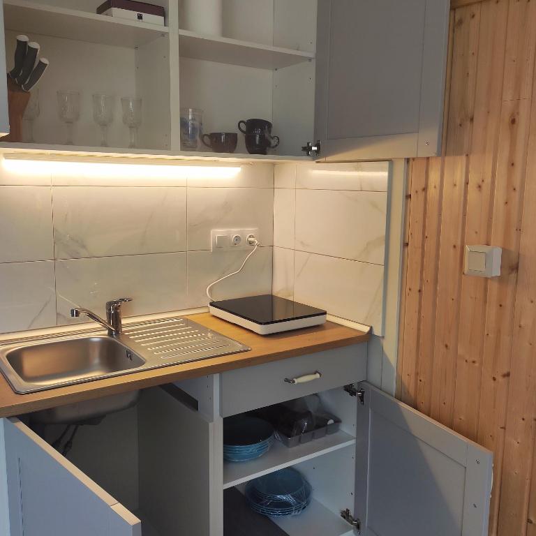 Kuchyňa alebo kuchynka v ubytovaní Villa Ulyana Kriaritsi - Athos Sea View & Spa