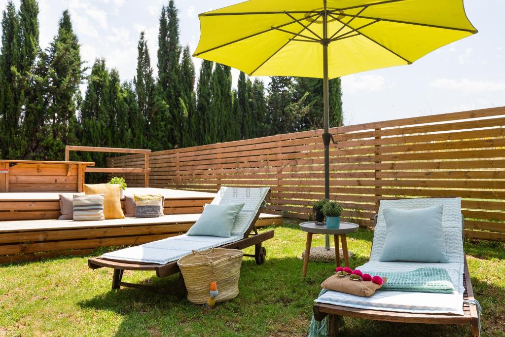 Zahrada ubytování Sant Mori- La Escala Boutique apartment