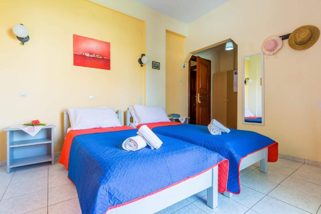 Postel nebo postele na pokoji v ubytování Pension Soula