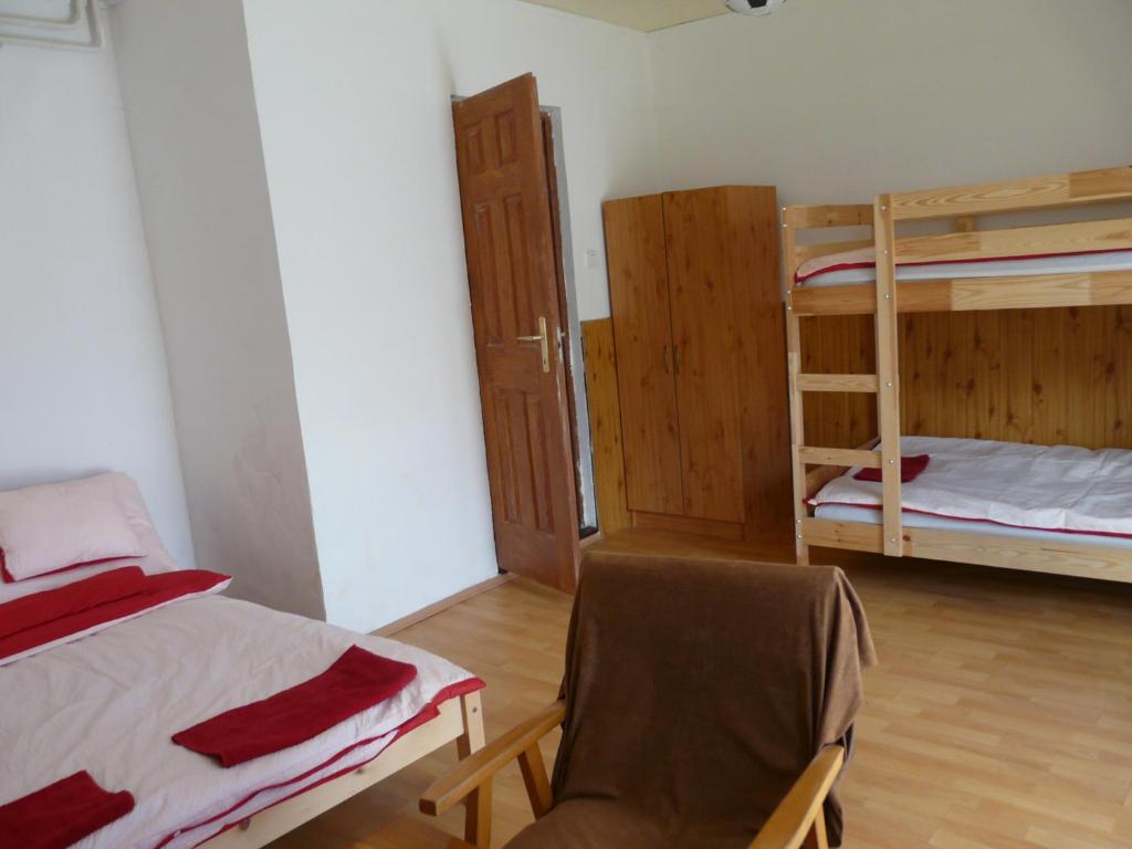 Łóżko lub łóżka w pokoju w obiekcie Mi-Ri Balance vendégház