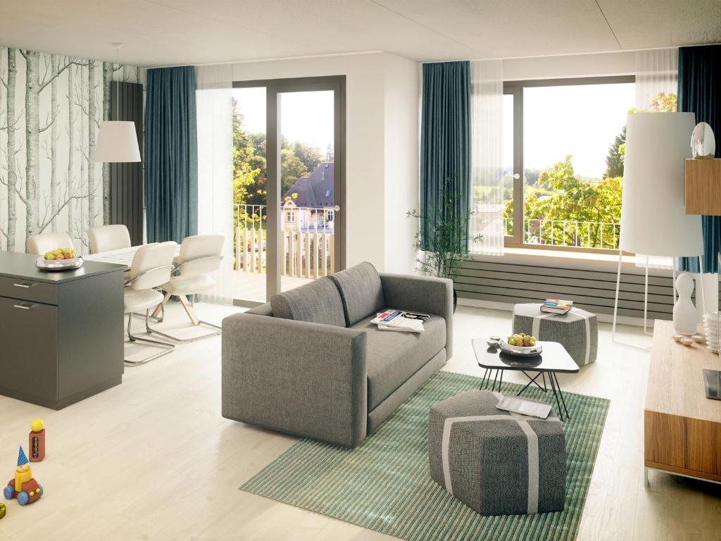 Posezení v ubytování Apartmán Krásná Lípa č. 1