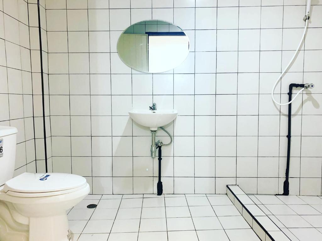 Koupelna v ubytování Gfeel Hostel