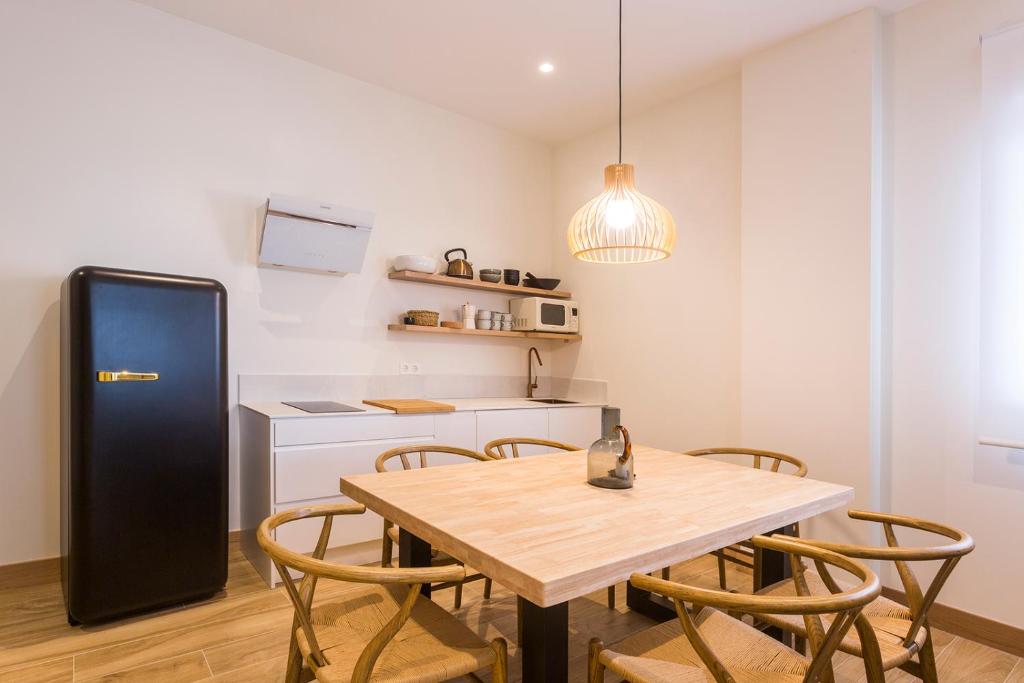 Kuchyň nebo kuchyňský kout v ubytování Getaria Apartamentuak - Balentziaga