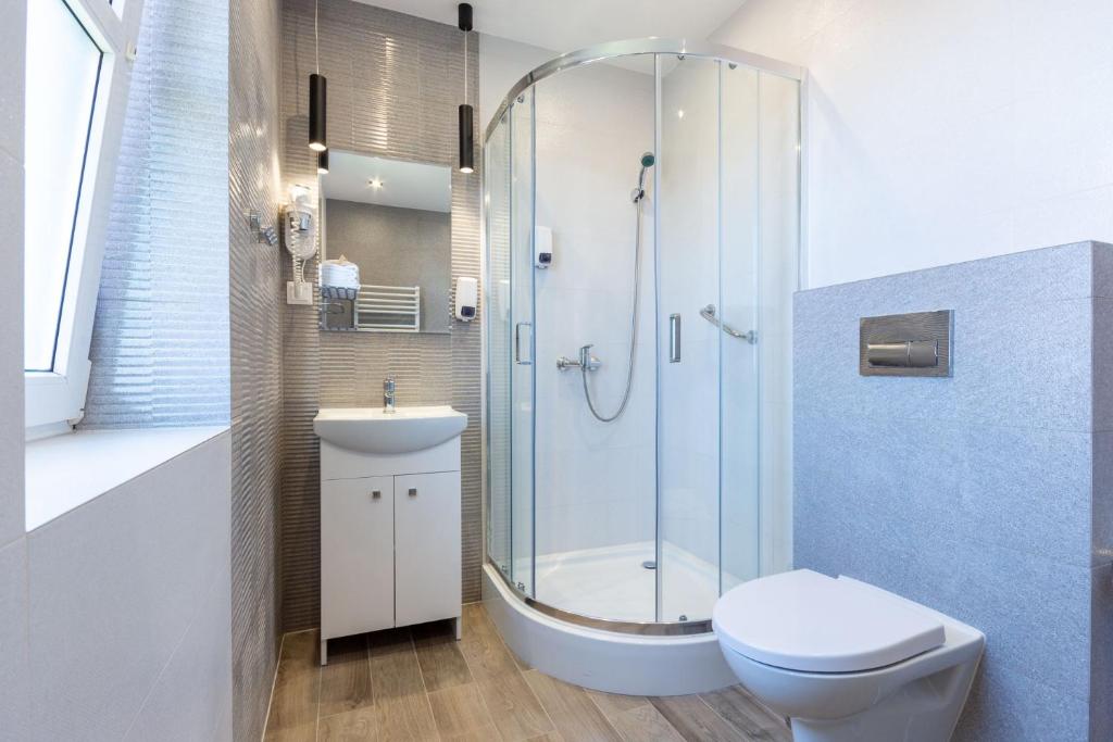 Koupelna v ubytování Hotel Jan