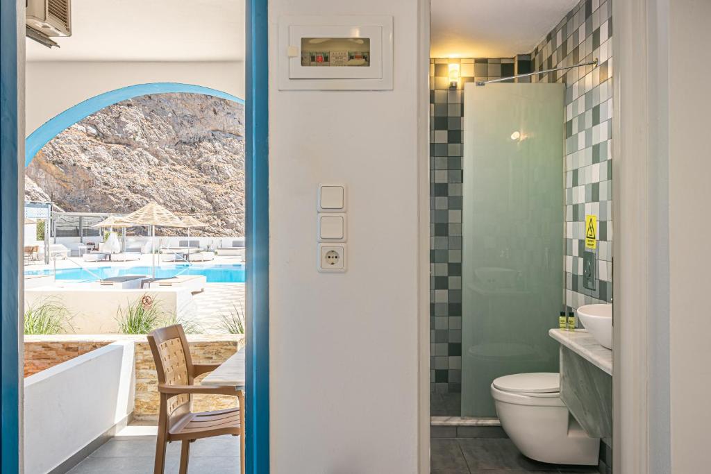 Koupelna v ubytování Marianna Hotel