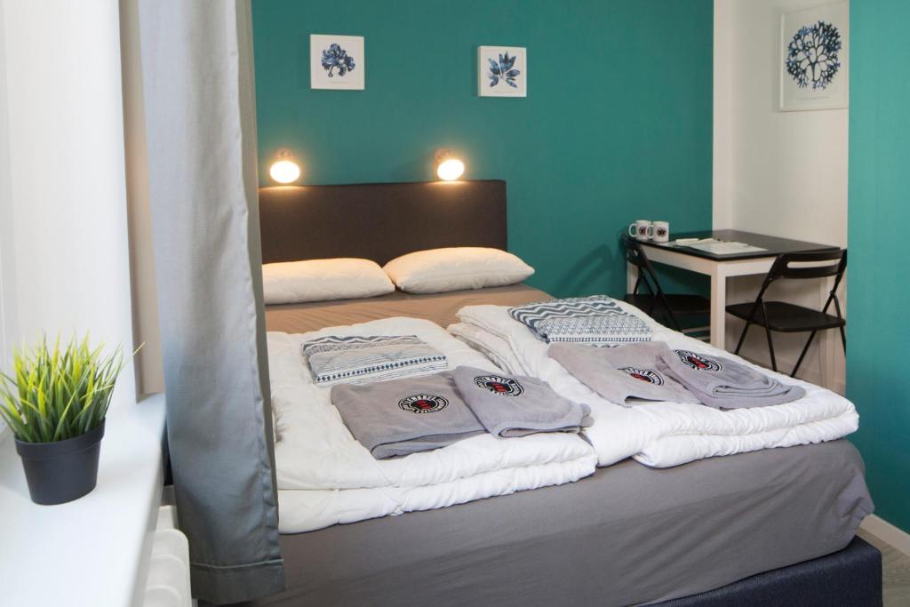 Postel nebo postele na pokoji v ubytování Flensbed Hotel & Hostel