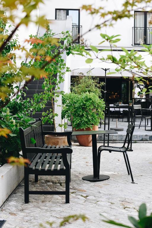 Patio nebo venkovní prostory v ubytování Hotel FRANQ