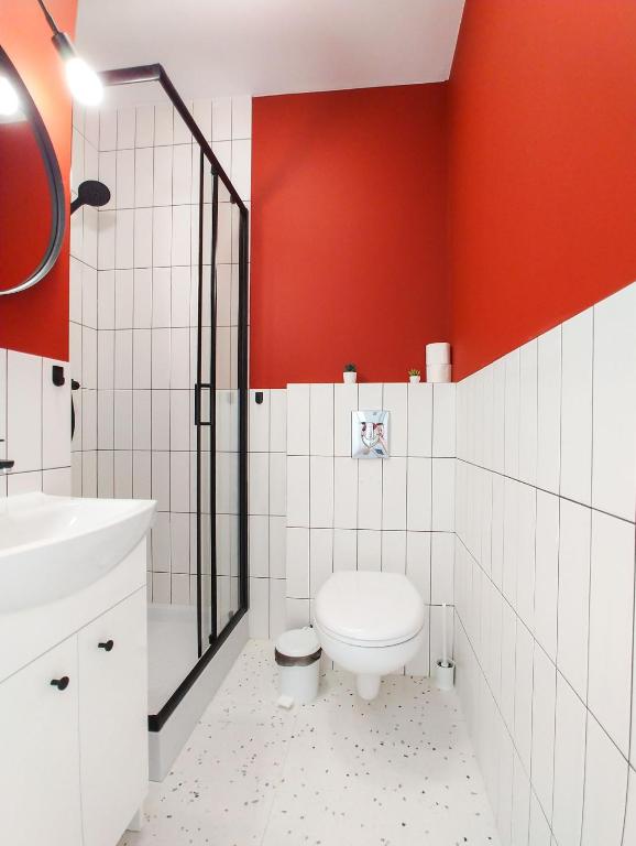 Kúpeľňa v ubytovaní Apartamenty Świętej Barbary