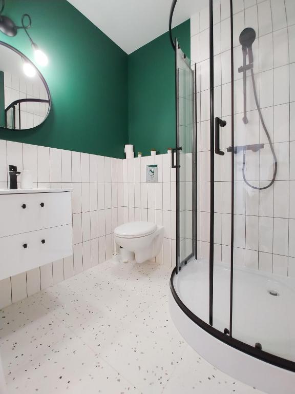 Kúpeľňa v ubytovaní Apartamenty Świętej Barbary