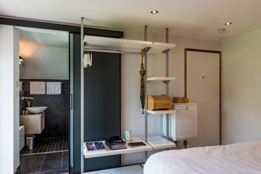 Koupelna v ubytování B&B Hier en Nu