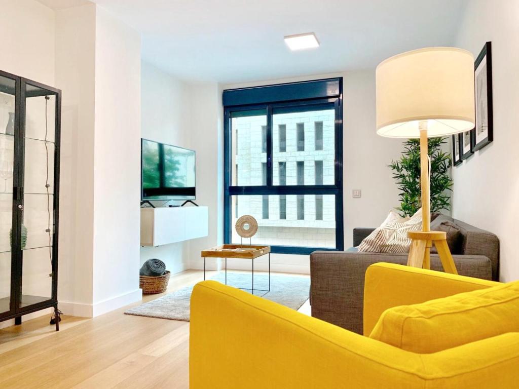 Posezení v ubytování Elegant Beach Flat