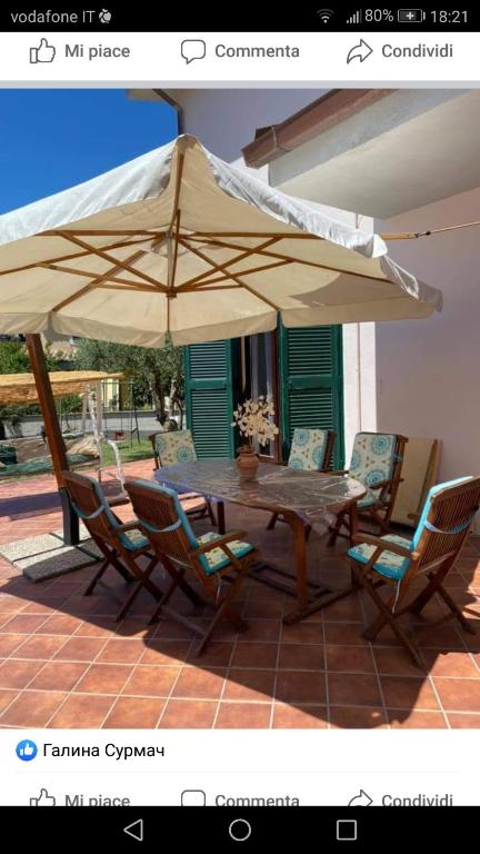 Patio alebo iná vonkajšia časť ubytovania Villa Curti