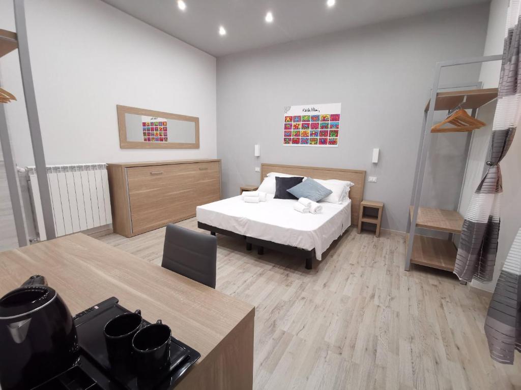 Postel nebo postele na pokoji v ubytování A&B Affittacamere a Boccadasse