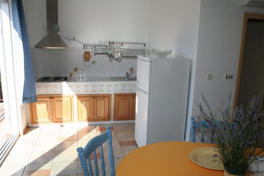 Kuchyň nebo kuchyňský kout v ubytování Apartmani Mladina