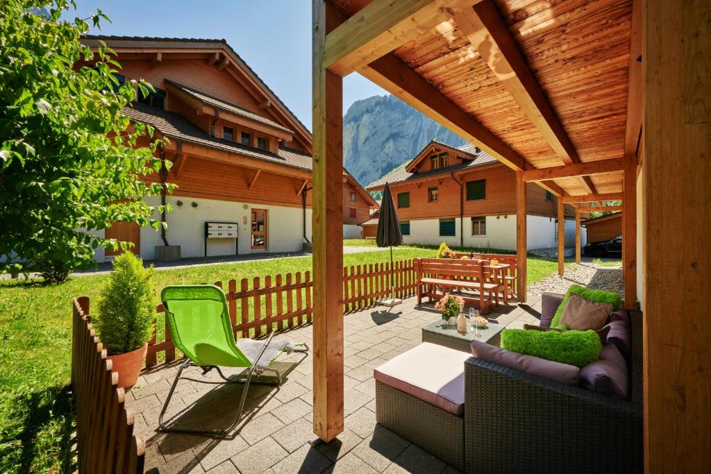 Summer apartment in Lauterbrunnen with bright interiors and mountain views