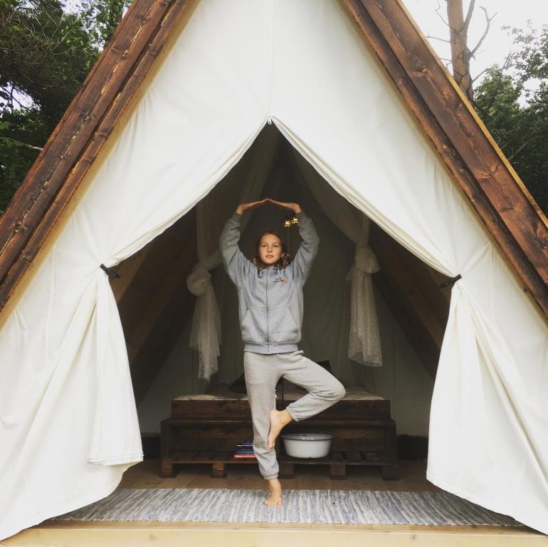 Επισκέπτες που μένουν στο Sandfallet Glamping