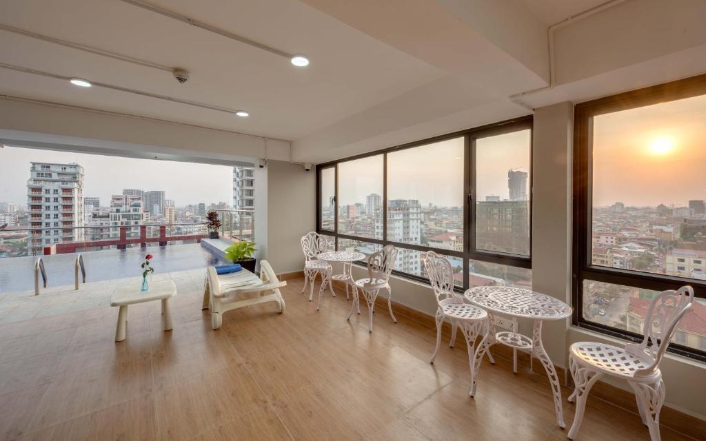 Balkón nebo terasa v ubytování SOHO Residence