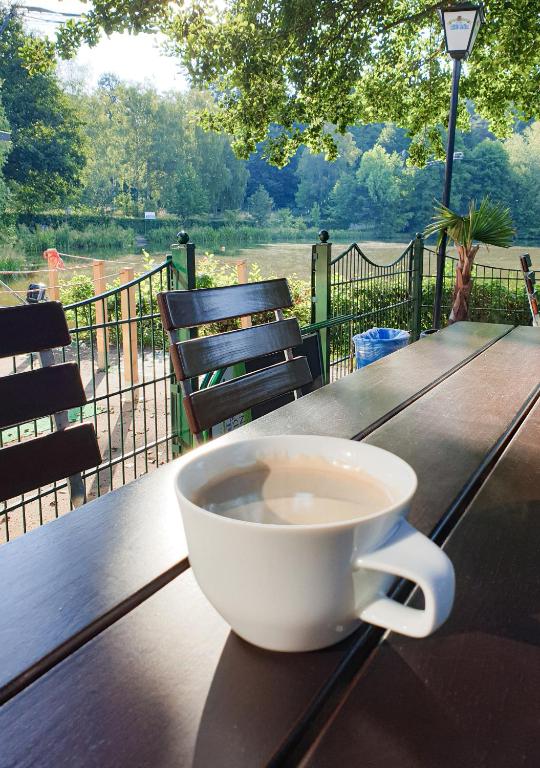 Balkón nebo terasa v ubytování Brauhaus am See