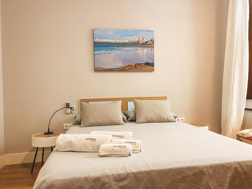 Postel nebo postele na pokoji v ubytování Apodaca Rooms