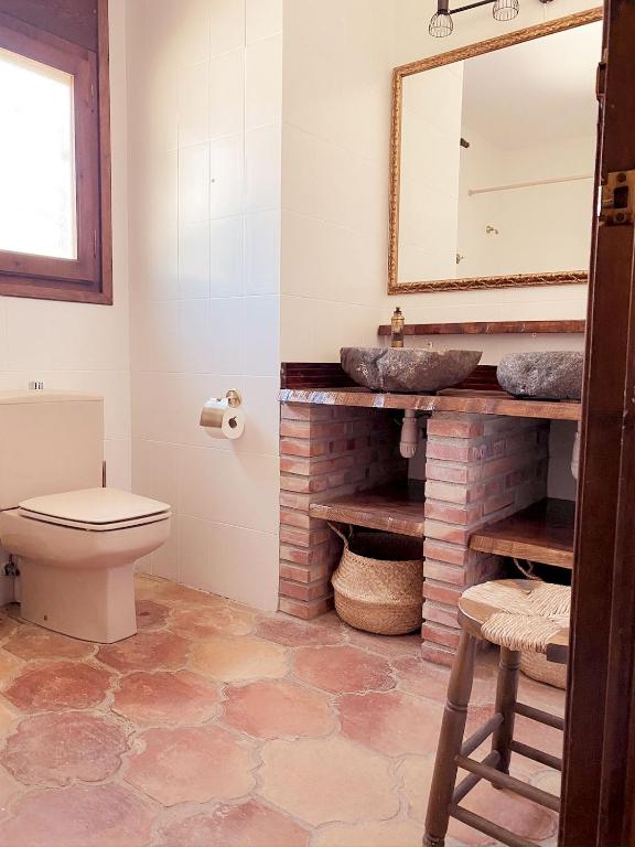 Kúpeľňa v ubytovaní Villa Dos Calas - Bonita Villa de estilo rustico y piscina de agua salada