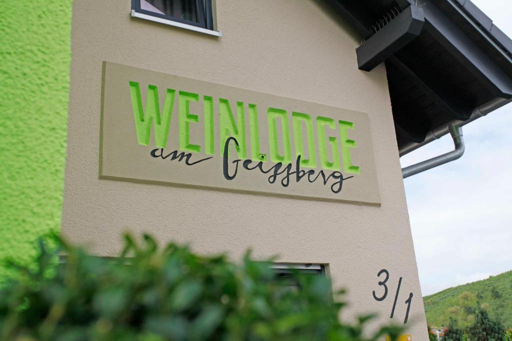 Certifikát, hodnocení, plakát nebo jiný dokument vystavený v ubytování Weinlodge am Geissberg