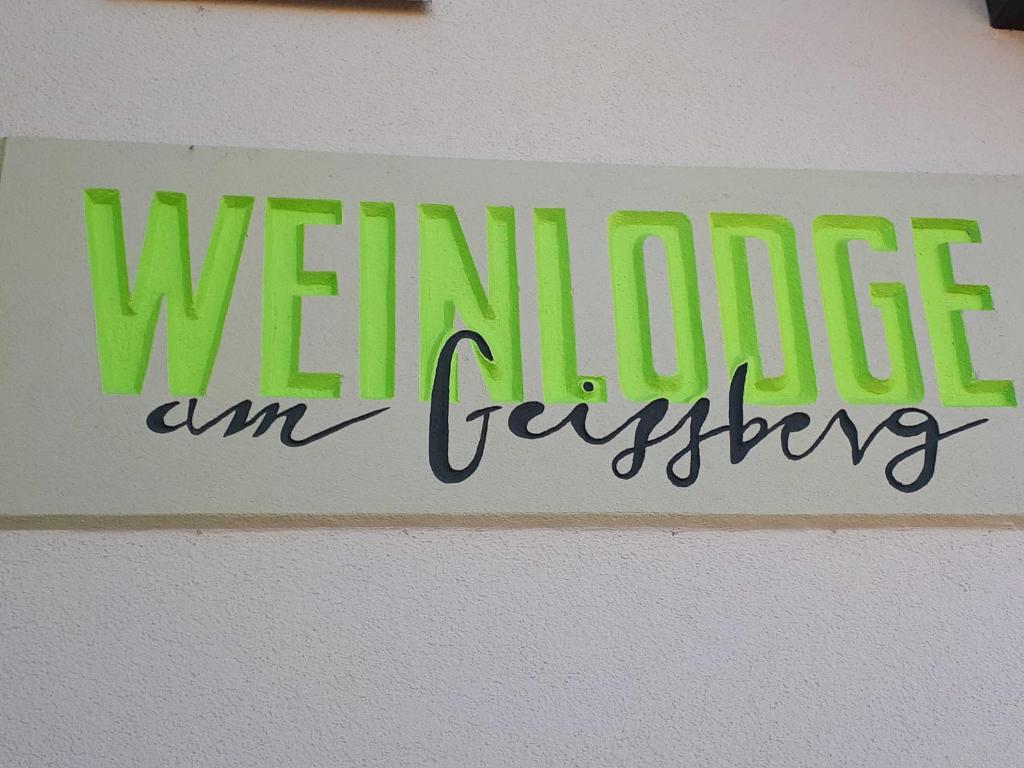 Certifikát, hodnocení, plakát nebo jiný dokument vystavený v ubytování Weinlodge am Geissberg