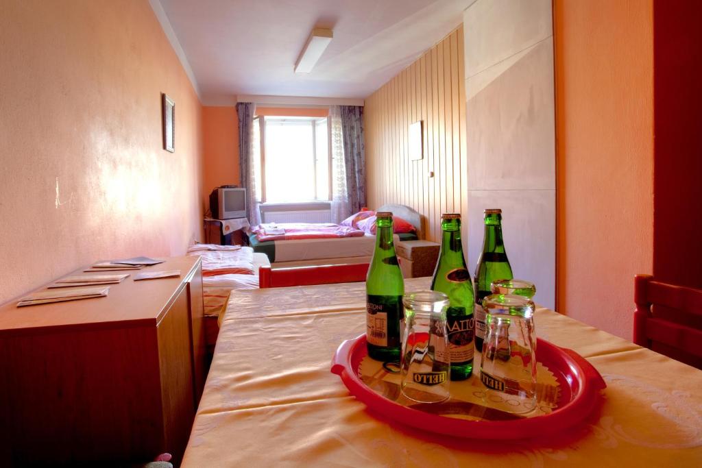 Postel nebo postele na pokoji v ubytování Penzion Menšík