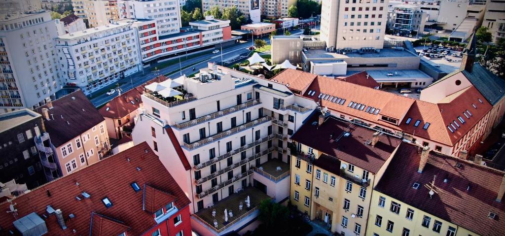 Vista general de České Budějovice o vista desde el hotel